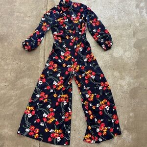 Vintage 70s Floral Jumpsuit - Super Groovy